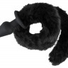 Гладкая силиконовая анальная втулка с кошачьим хвостиком Plug with cat tail