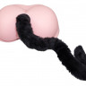 Гладкая силиконовая анальная втулка с кошачьим хвостиком Plug with cat tail