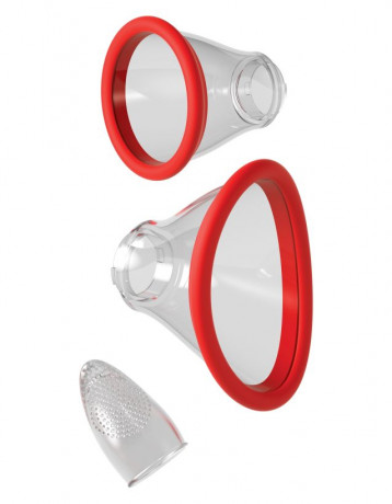 Двухсторонний вибростимулятор с помпой и имитатором языка Her Ultimate Pleasure