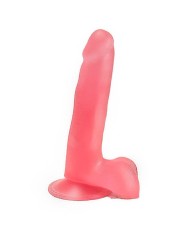 Розовый гелевый фаллоимитатор на присоске