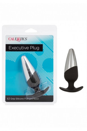 Анальная пробка из безопасного для тела силикона и металла Executive  Plug