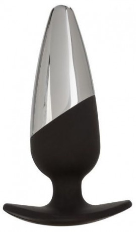 Анальная пробка из безопасного для тела силикона и металла Executive  Plug