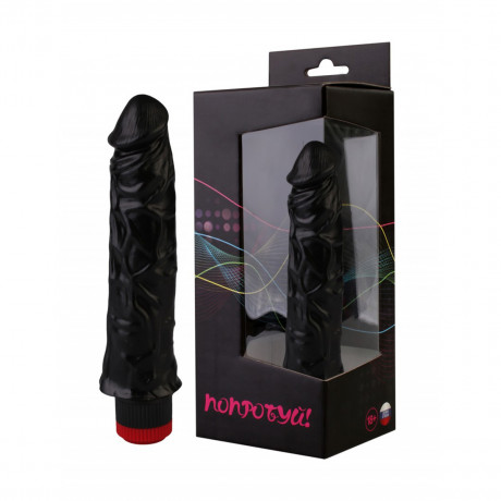 Вибромассажер со встроенным пультом управления реалистичной формы