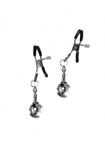 Металлические зажимы на соски с украшением Party Hard Good Vibes