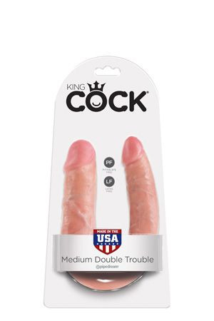 Фаллоимитатор двухсторонний средний телесный