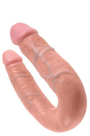 Фаллоимитатор двухсторонний средний телесный