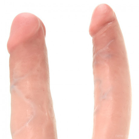 Фаллоимитатор двухсторонний средний телесный