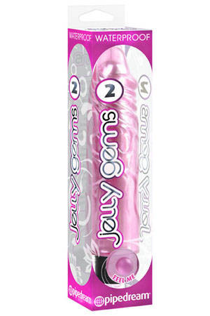 Розовый вибромассажер JELLY GEMS №2