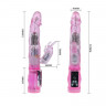 Розовый вибратор ротатор со стимулятором клитора Baile