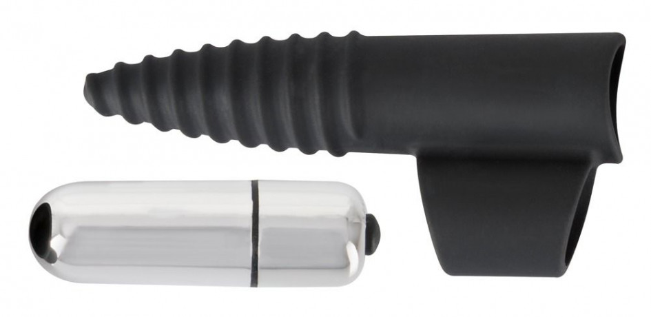 Вибронасадка на палец с винтовым наконечником Finger Vibrator by Black Velvets