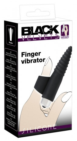 Вибронасадка на палец с винтовым наконечником Finger Vibrator by Black Velvets