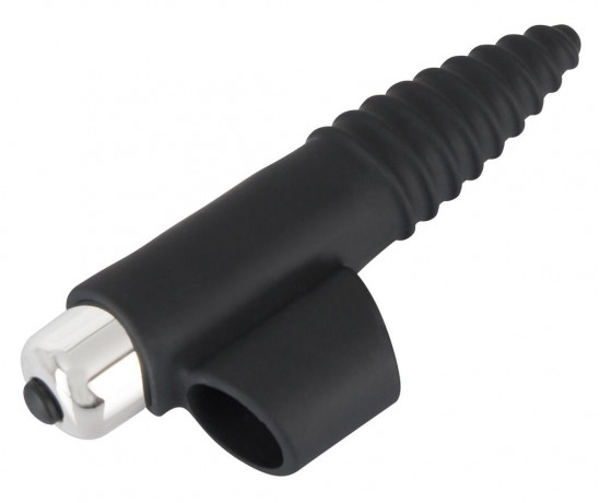 Вибронасадка на палец с винтовым наконечником Finger Vibrator by Black Velvets