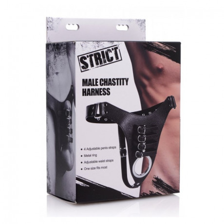 Мужской пояс верности с ремешками STRICT