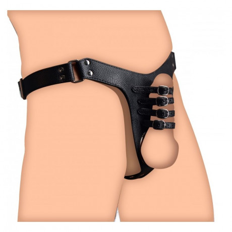 Мужской пояс верности с ремешками STRICT