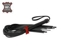 Плеть из натуральной кожи с красным лаковым бантиком