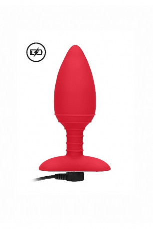 Анальная пробка с вибрацией и функцией нагрева Heating Anal Butt Plug Glow