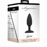 Анальная пробка с вибрацией и функцией нагрева Heating Anal Butt Plug Glow