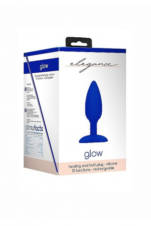 Анальная пробка с вибрацией и функцией нагрева Heating Anal Butt Plug Glow