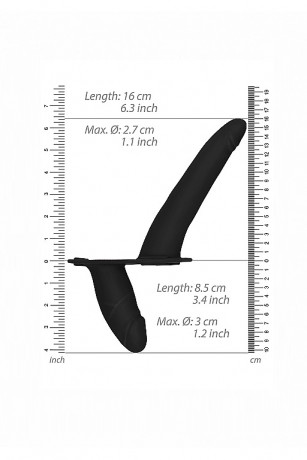 Силиконовый женский вибро страпон с вагинальной пробкой и ремешками Adjustable