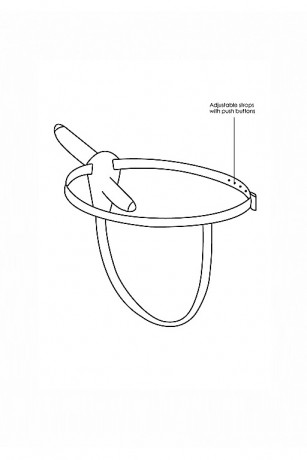 Силиконовый женский вибро страпон с вагинальной пробкой и ремешками Adjustable
