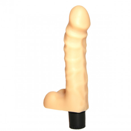 Вибромассажер реалистичный телесного цвета 19 см
