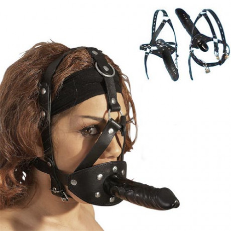 BDSM кляп с фаллоимитатором