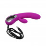 Перезаряжаемый вибратор со скошенной головкой и клиторальным стимулятором G-Spot ELMER