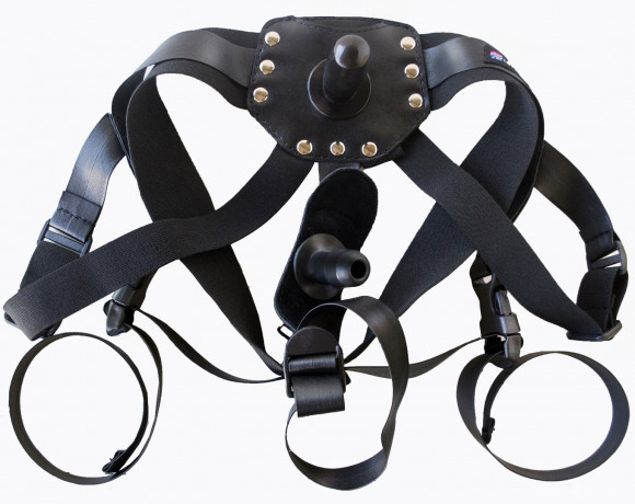 Женские страпон трусики с реалистичной насадкой и вагинальной пробкой Sara