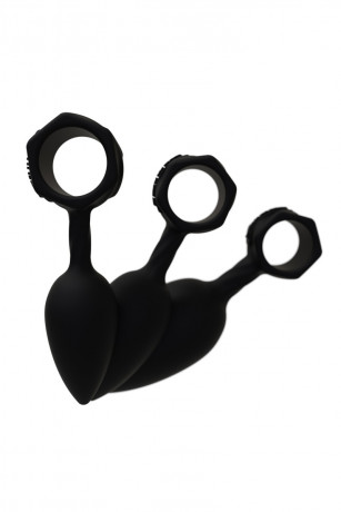 Набор анальных плагов с кольцом Bathmate Anal Training Plugs