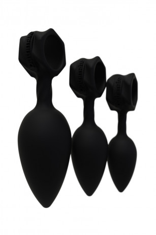 Набор анальных плагов с кольцом Bathmate Anal Training Plugs