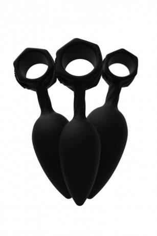 Набор анальных плагов с кольцом Bathmate Anal Training Plugs