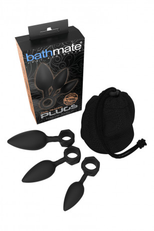 Набор анальных плагов с кольцом Bathmate Anal Training Plugs