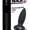 Перезаряжаемая анальная пробка из нежного силикона Black Velvets Recharge Plug