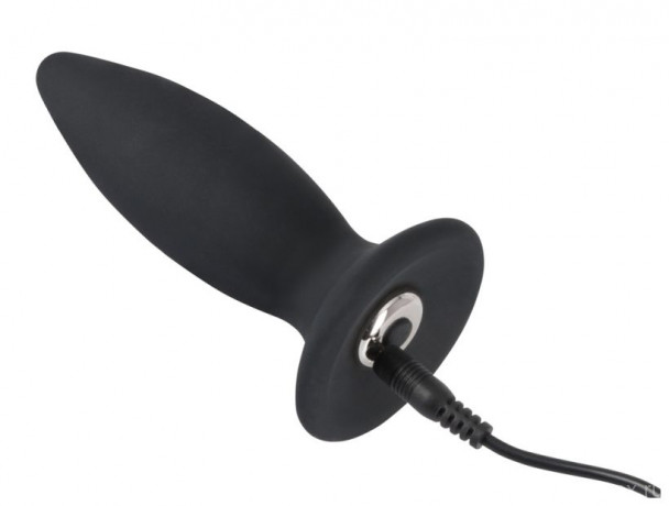 Перезаряжаемая анальная пробка из нежного силикона Black Velvets Recharge Plug