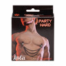 Металлические зажимы на соски с тремя цепочками Party Hard Uncensored