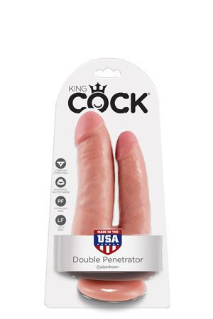 Фаллоимитатор для двойного проникновения на присоске