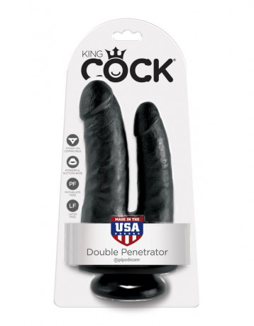 Фаллоимитатор для двойного проникновения на присоске