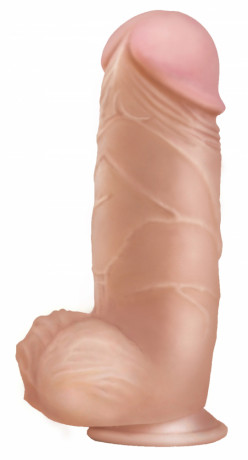 Толстый реалистичный фаллоимитатор на присоске Lovetoy