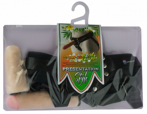 Женские страпон трусики с насадкой Вак-у-Лок и вагинальной пробкой Linda