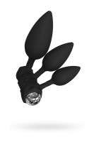 Набор анальных силиконовых пробок с вибропулей Anal Training Plugs VIBE