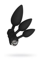 Набор анальных силиконовых пробок с вибропулей Anal Training Plugs VIBE