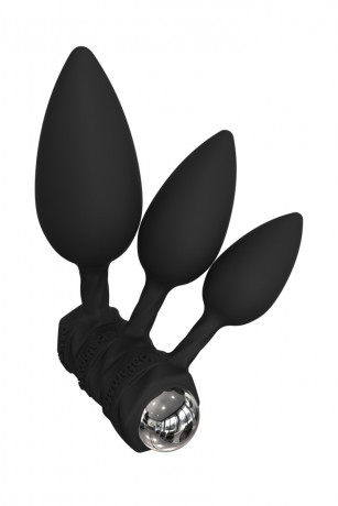 Набор анальных силиконовых пробок с вибропулей Anal Training Plugs VIBE