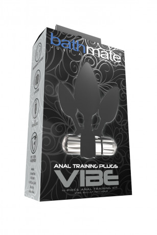 Набор анальных силиконовых пробок с вибропулей Anal Training Plugs VIBE