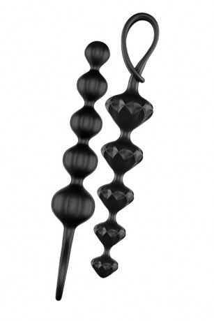 Набор из двух анальных цепочек разного рельефа Satisfyer Beads