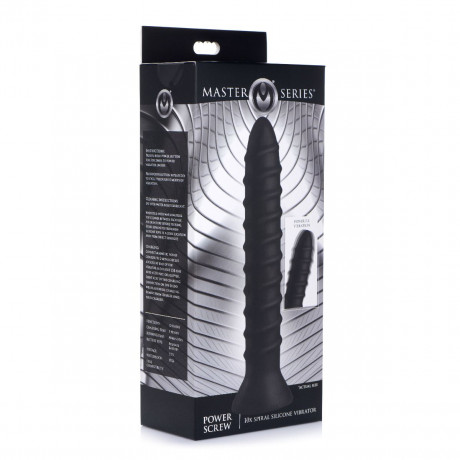 Вибромассажер спиральный Power Screw 10X Spiral Silicone Vibrator