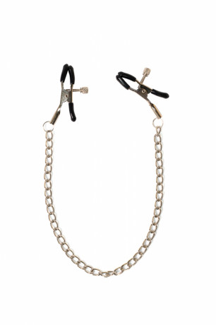 Стильные зажимы на соски из металла на цепочке Party Hard Starlet