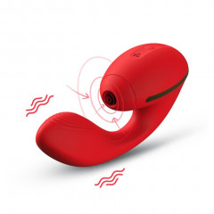 Вибромассажер зоны G со стимулятором клитора, с нагревом