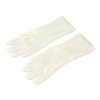 Белые латексные перчатки