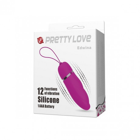 Вибропулька эргономичной формы из бархатистого силикона Edwina