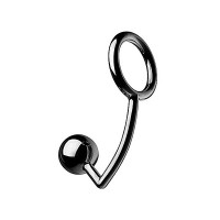 Металлическое эрекционное кольцо с анальным шаром Tom of Finland